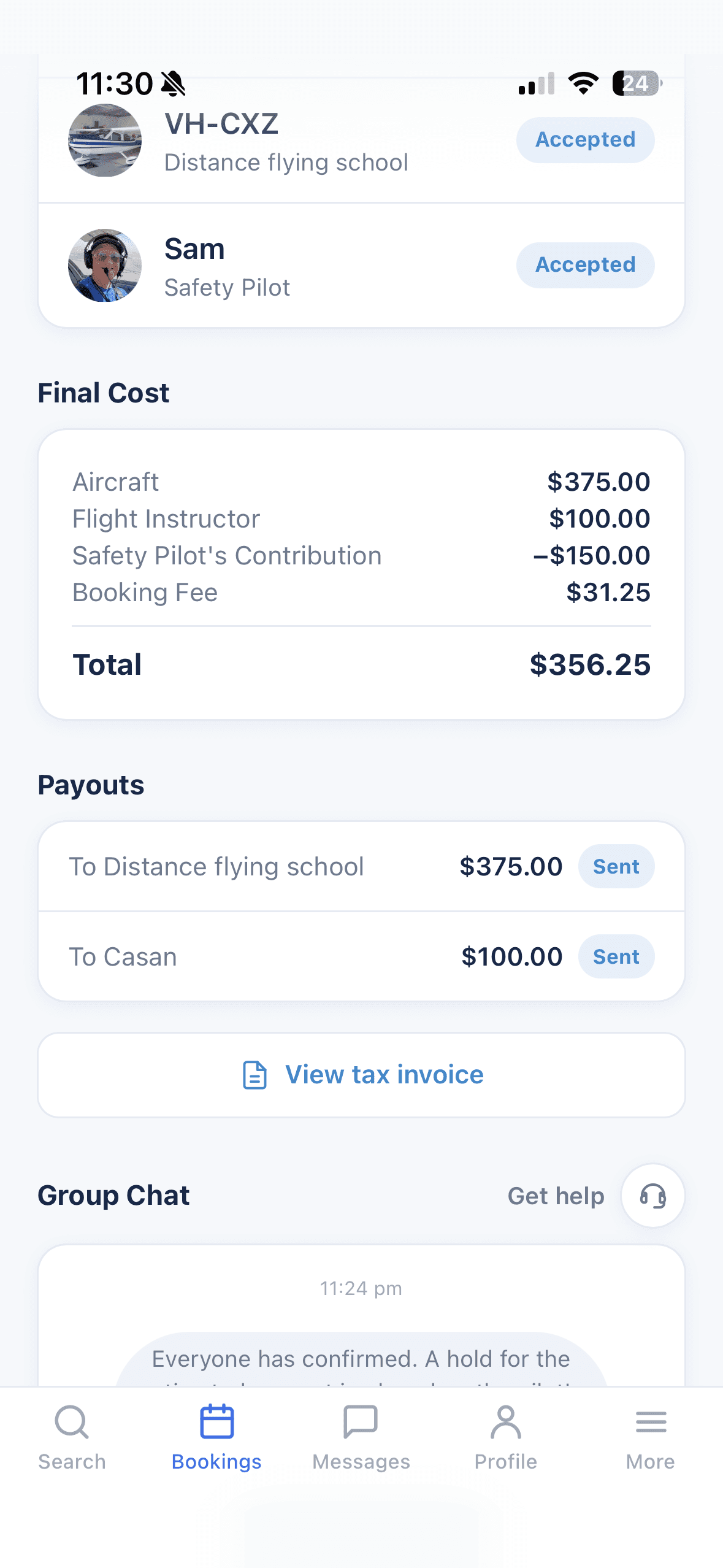 SkyCatcher app screen